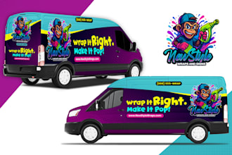 design professional vehicle wraps for car, van, truck, boat, or trailer