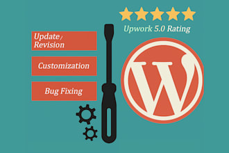 customize  do maintenance  support to wordpress website