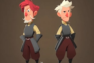 design a 2d cartoon character