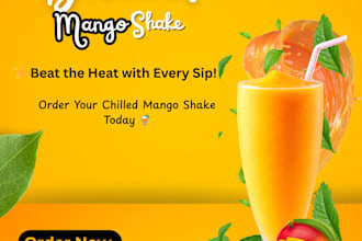be your reliable poster designer also menu designer