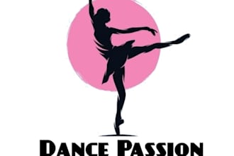 design dance studio logo with unlimited repetitions