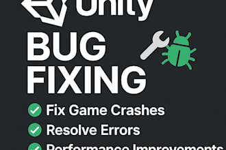 fix unity game bugs, errors, or crashes fast