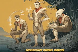create scifi, fantasy, superhero character design