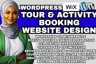 design a tour, travel or activity booking website with bokun and ota integration