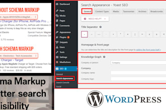 setup schema markups, and rich snippets for improved search visibility