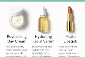 write luxurious skincare and beauty copy