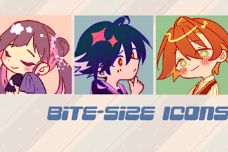 draw cute and simple anime chibi icon