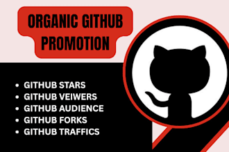 do organic github promotion to gain stars fork repo and traffics