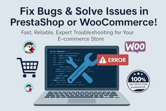 troubleshoot and fix errors in prestashop or woocommerce