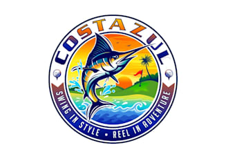design a custom fish logo for your seafood, fishing, or aquatic bran
