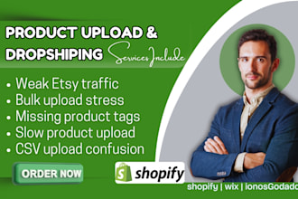 bulk upload shopify products using CSV and optimize SEO tags product upload etsy