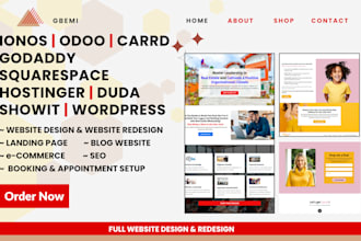 do hostinger website design ionos duda odoo showit godaddy squarespace wordpress