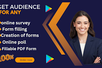 reach 1000 respondents to fill online surveys form,  polls