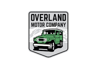 make a high quality mountain car, car wash vintage logo  in one day