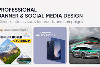 design banners and social media posts for your business