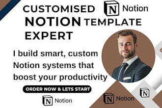 your notion expert to setup notion dashboard, notion workspace, notion template