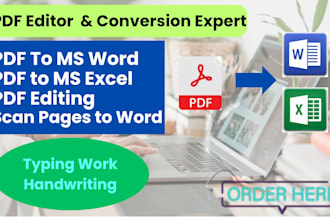 convert your file to editable word, excel, or PDF format