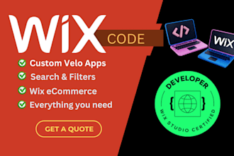 create a classic wix website using wix code, wix velo , databases