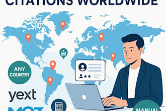 do enhanced manual local citations for any country from yext, moz, brightlocal