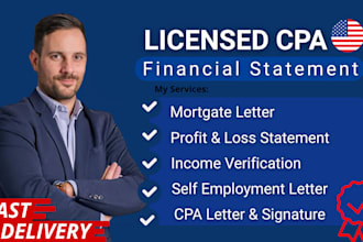 do CPA income verification letter, financial statement comfort letter as a CPA