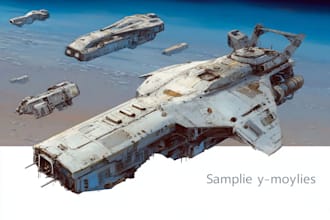 make a concept art spaceship or vehicle design
