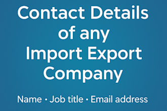 provide names and emails of people in import export companies