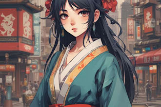 draw you a manga anime character in japanese style