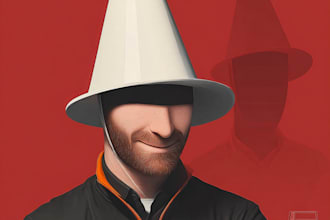 draw funny cartoon character, caricature, logo, portrait