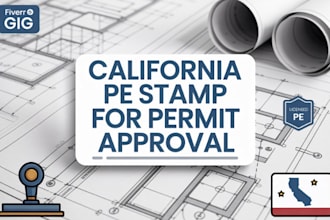 deliver california pe or se stamped plans for city permits