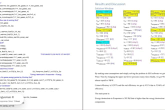 solve mechanical thermodynamics, fluid mechanics project