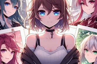 draw your anime girl original character or fanart