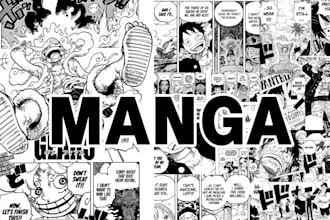 draw japanese manga comic pages, characters, and storyboards in anime style