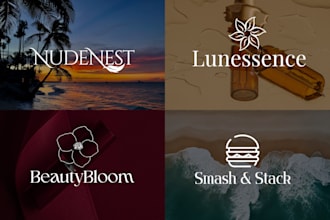 design luxury logo lettermark, wordmark, typography, font text