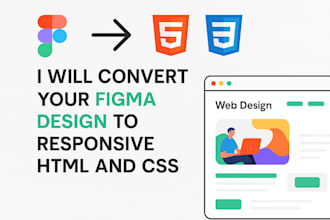 convert figma to HTML and CSS, figma to react, front end developer