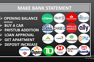 prepare bank reconciliation and financial statements for you