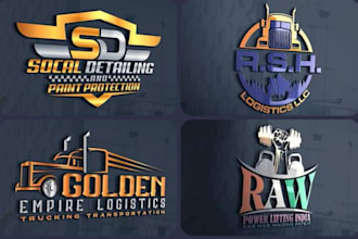 design a custom trucking, logistics, or transport logo