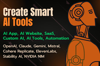 develop ai website, ai app, ai saas, and automation tools