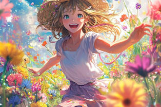 draw expressive anime scenes of your character with cinematic feeling