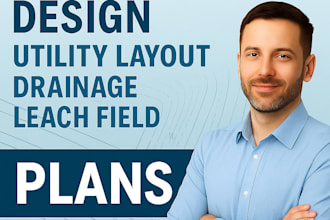 septic system design utility layout drainage leach field civil plans