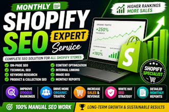 be your shopify expert for complete monthly SEO service