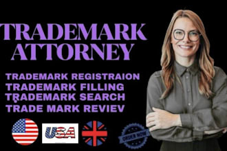 be your US trademark attorney registration, patent  filing, search and renewal