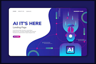 create an ai landing page for your business or startup