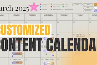 tailor a content calendar for you, complete with post ideas