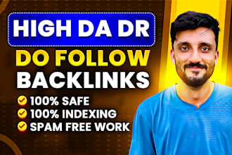 build high da DR dofollow homepage and contextual SEO backlinks