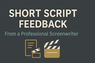 review your short film script with notes from a professional screenwriter