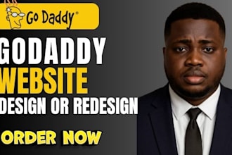 design or redesign your godaddy website develop godaddy website