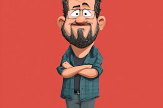 create funny cartoon character, caricature, logo, portrait
