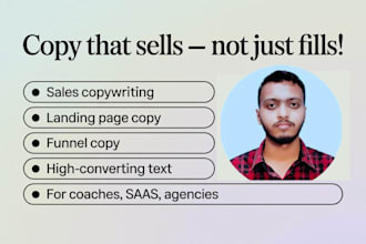 write high converting sales copy for your landing page or funnel