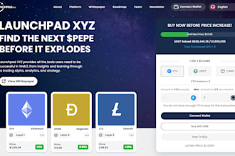 presale website, memecoin website, smart contract, ico, ido, launchpad, pepecoin