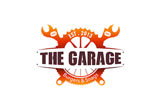 design modern garage burger snags logo
